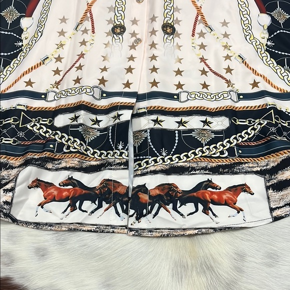 Elegant Printed Shirt Dress - Picture 6 of 10